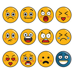 Fototapeta premium Social reaction emoji 