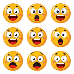 Obraz premium Social reaction emoji 