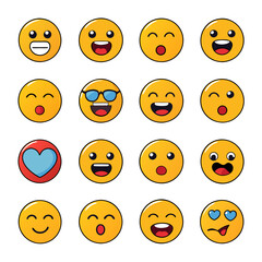 Fototapeta premium Social reaction emoji 