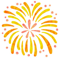 暖色の花火のイラスト ベクター素材