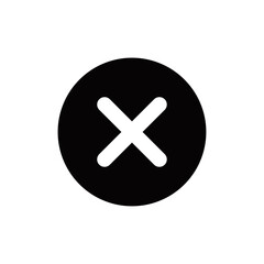 Obraz premium バツマークのシンプル単色アイコン