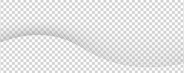 smooth flowing wave dots halftone lines dynamic blue purple pink gradient isolated on transparent background concept of technology, digital, communication, science, music vector illustration