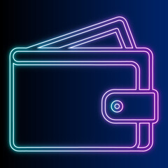 Wallet with Cards Neon Glow