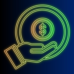 Money Growth Neon Light