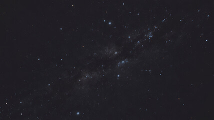 Obraz premium Vast Starry Night Sky with Twinkling Stars and Distant Galaxy Exploration Concept