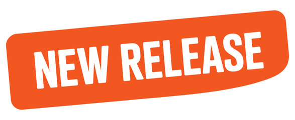 Bright orange banner proclaiming a new release with bold white lettering