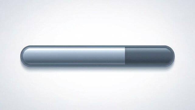 Progress bar indicating system loading status for software interface design isolated on a white background for commercial website use.