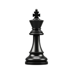 Fototapeta premium Detailed 3d rendering of a black chess king isolated on transparent background