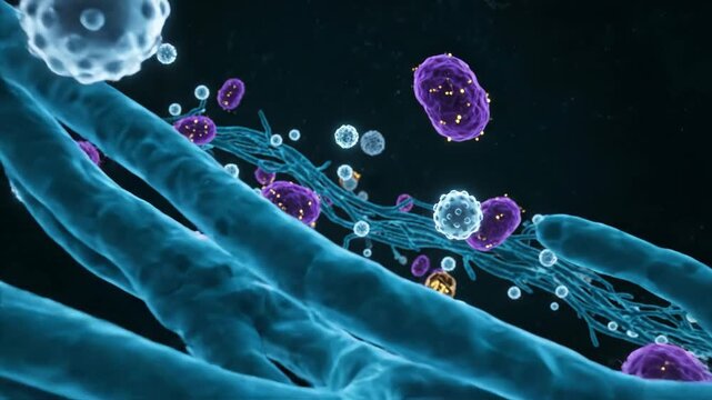 3D Cellular Biology: Traveling Through Cytoplasm with Mitochondria and ATP