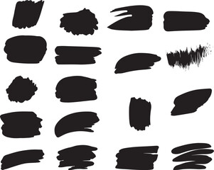 set of black ink splashes vector art illustrator