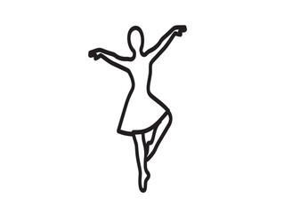 Elegant ballerina dancing in a graceful pose © Safowan