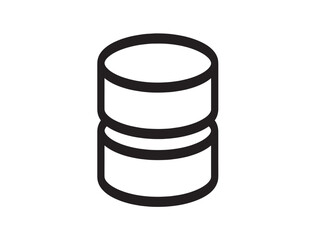 Obraz premium Minimalist database icon with stacked cylinders