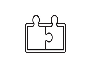 Obraz premium Minimalist puzzle piece connection illustration