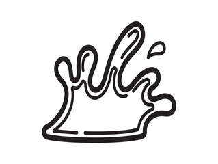 Obraz premium Hand-drawn abstract wave design in black and white