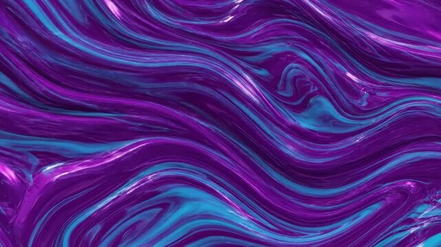 Dynamic Liquid Swirl Close-up of a vibrant, glossy duotone liquid material swirling dynamically, forming intricate, ever-evolving patterns. The motion is fluid and energetic, creating a sense of
