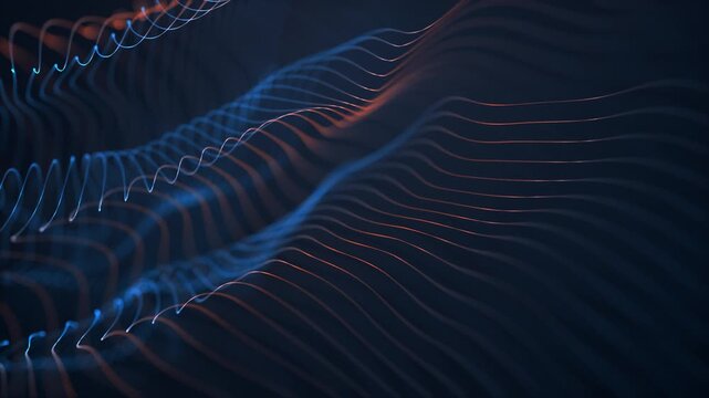 A Stunning and Vibrant Abstract Background Seamless Loop Featuring Graceful Flowing Light Patterns