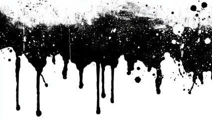 black ink splashes