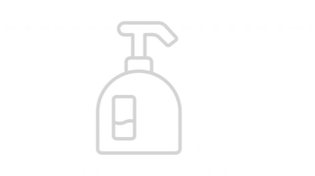 Liquid Hand Soap Bottle. Animation Icon. Isolated white background.