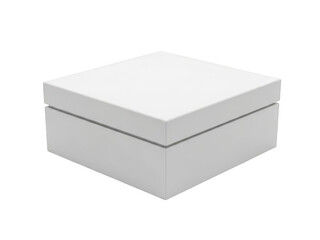 Fototapeta premium Empty white square box isolated on transparent background