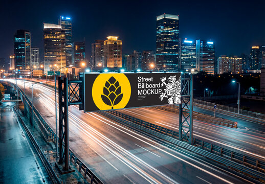 Highway Billboard Mockup