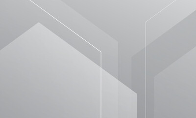 Modern abstract white and grey geometric background. Vector illustration