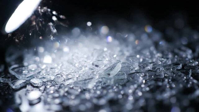 Dynamic Shard Refraction Capture the intricate movement and light bending through glass fragments.