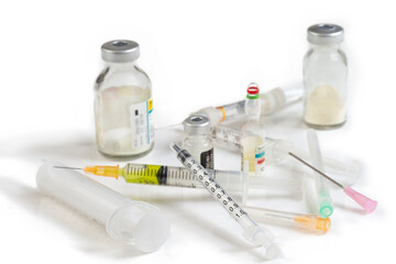 Medical Supplies on a White Background