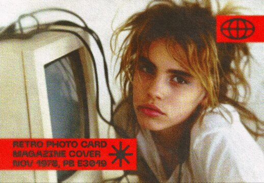 Retro Zine Photo Card Mockup