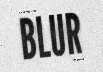 Ink Blur Text Effect Mockup