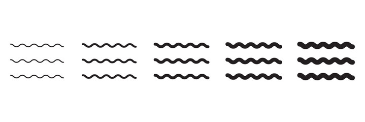 Obraz premium Water icon vector in editable stroke linear pictogram