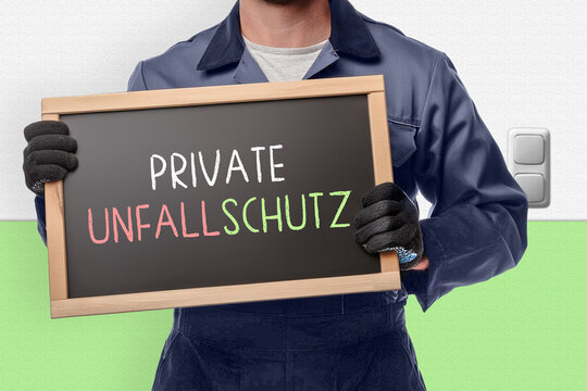 Private Unfallschutz, Kreidetafel