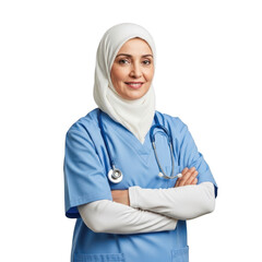 Confident healthcare professional isolated on transparent background