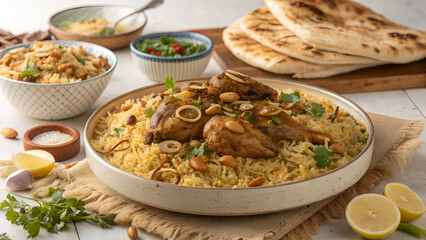 Traditional Omani Majboos Spiced Rice with Chicken
