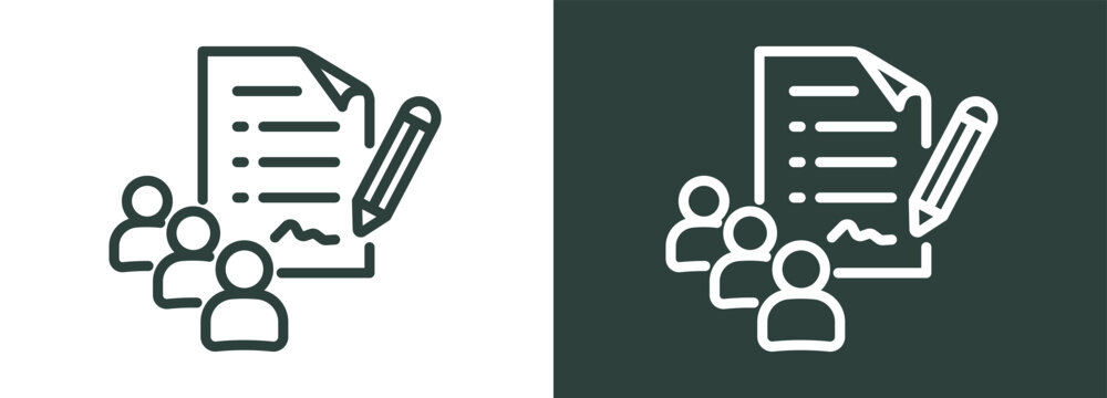 Civic Engagement Icon White and Black Style Of