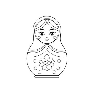 matryoshka doll outline