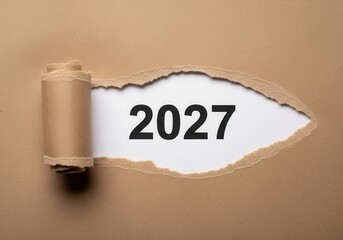 2027 New Year Paper Reveal Concept