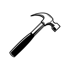 Classic Claw Hammer Tool Illustration for Construction and Repair Work