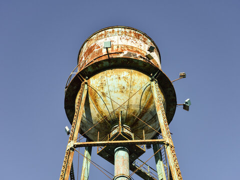 Old Water Tower near Lachine Canal in Montreal, Quebec, Canada