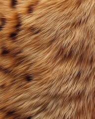 Fototapeta premium Close-up of natural red fox fur texture showing detailed hair strands and warm orange brown coloring for wildlife and nature backgrounds.