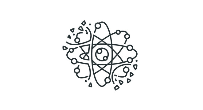 Detailed Atom Structure with Orbits.