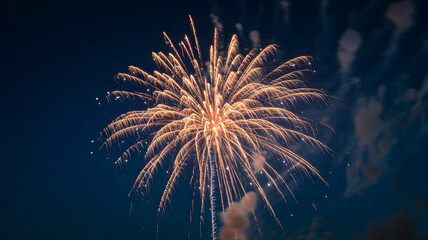 fireworks in the night sky