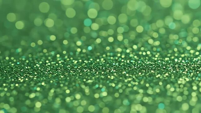 green glitter bokeh sparkle background texture stock footage