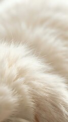Fototapeta premium Soft cream and beige animal fur texture with fine silky strands creating natural organic pattern for luxury fashion and textile design backgrounds.