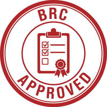 BRC Approved Certification Badge Icon for Food Safety Compliance