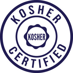 Obraz premium Kosher Certified Stamp Badge Vector for Food Packaging and Labels