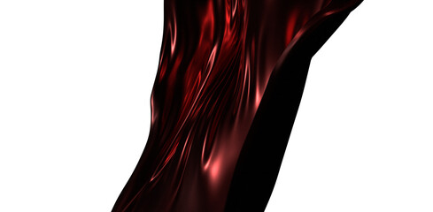 Abstract image of flowing red fabric, reminiscent of satin or silk. Perfect for art projects and...