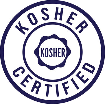 Kosher Certified Stamp Badge Vector for Food Packaging and Labels