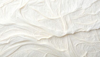 Obraz premium Soft white silk fabric texture with a smooth pillow on a bed and subtle pastel tones