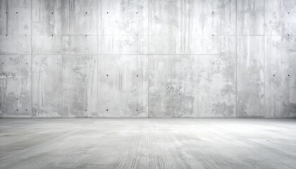 Empty interior room with concrete wall and wooden floor in a dark vintage textured style