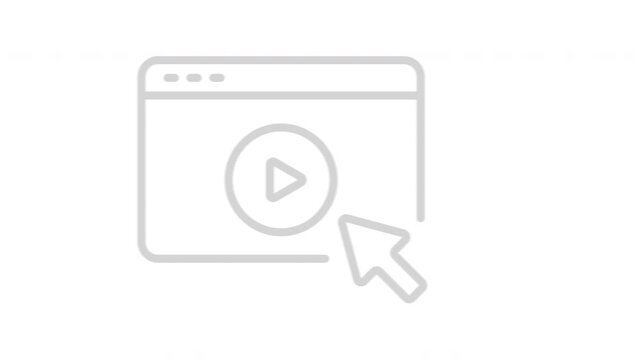 Video Lesson animation Icon. Online Learning Education Tutorial Concept